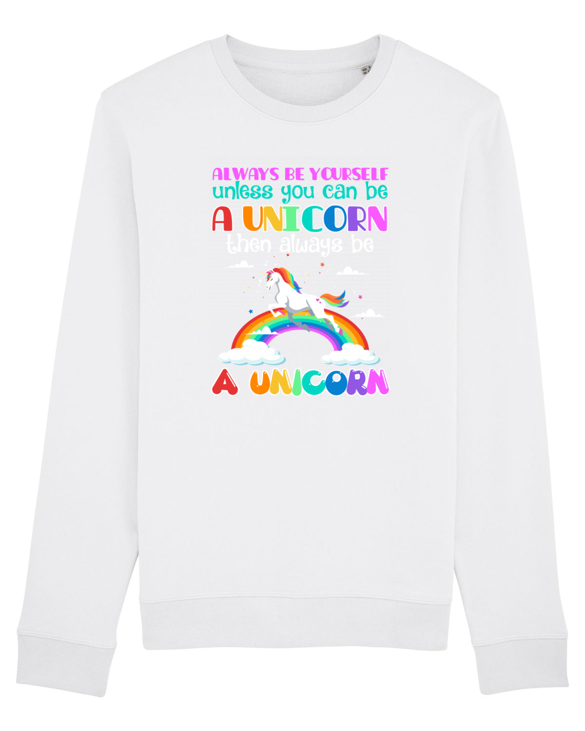 Bluză mânecă lungă Unisex Rise White