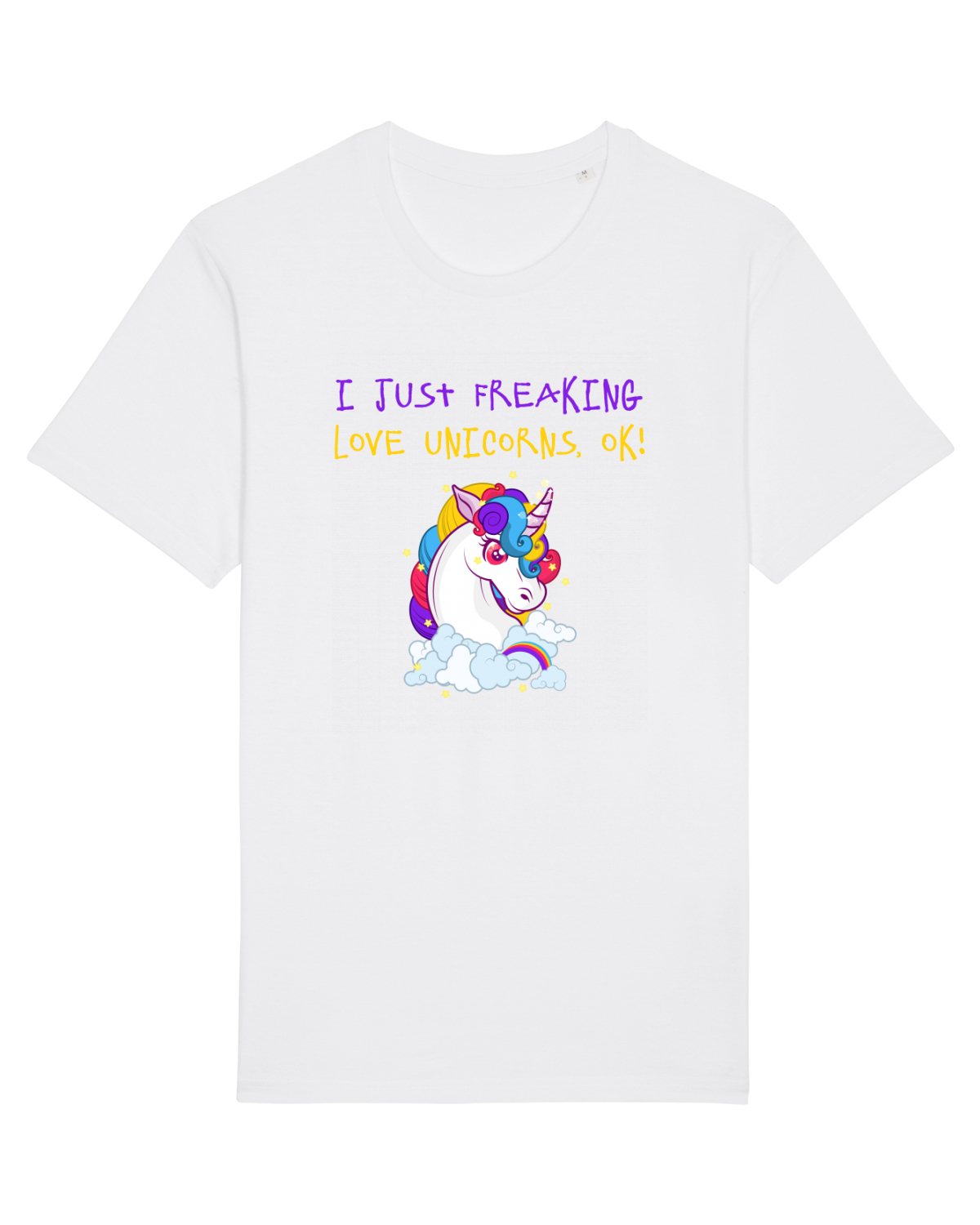 Tricou mânecă scurtă Unisex Rocker White