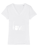 LOVE Tricou mânecă scurtă guler V Damă Evoker