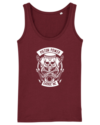 Piston Skull Power White Burgundy