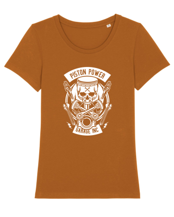 Piston Skull Power White Roasted Orange