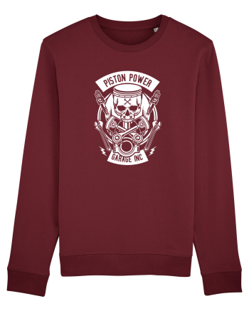 Piston Skull Power White Burgundy