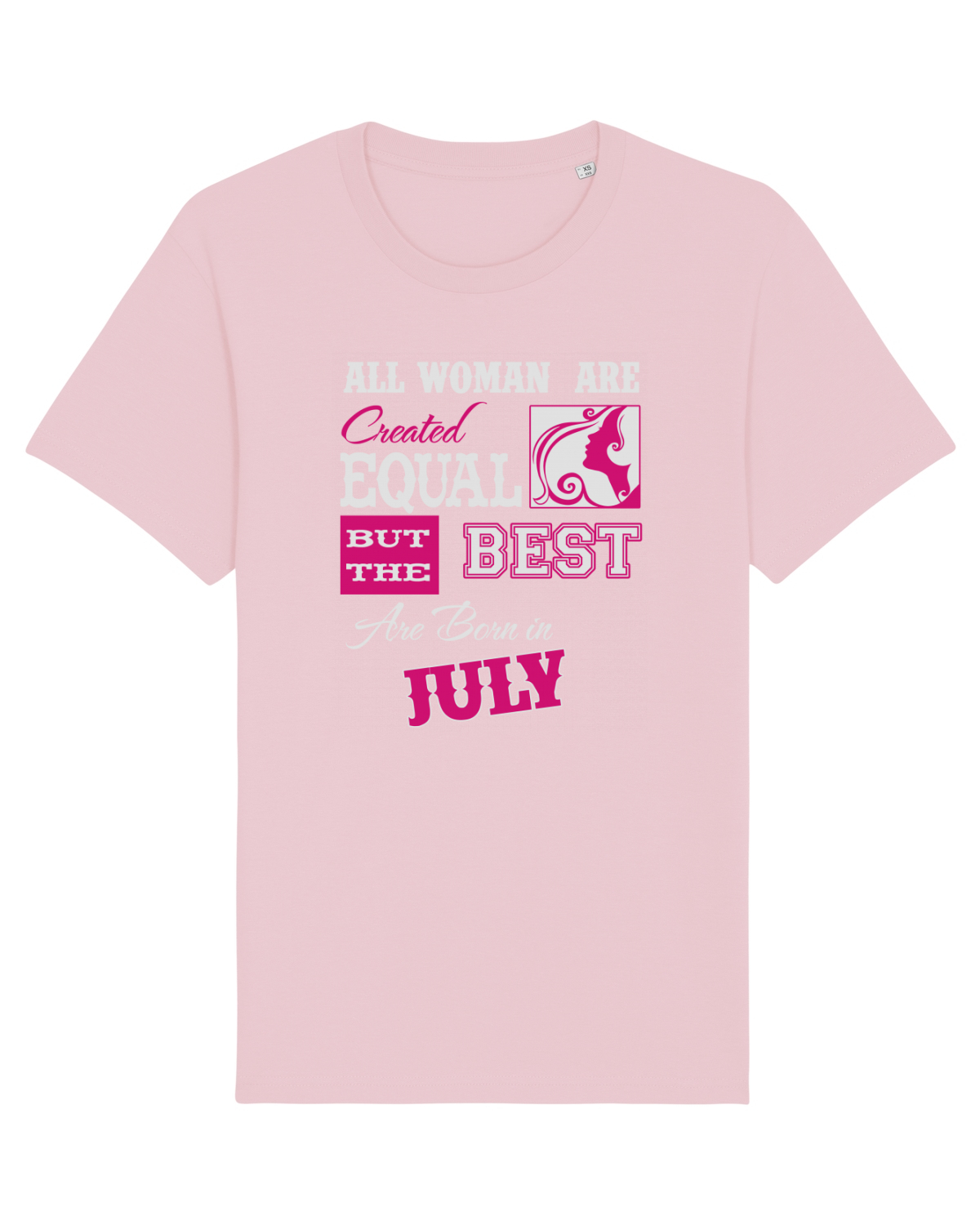 Tricou mânecă scurtă Unisex Rocker Cotton Pink