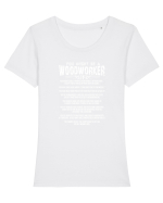 WOOD Tricou mânecă scurtă guler larg fitted Damă Expresser