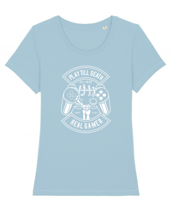 Gamer Skeleton White Sky Blue