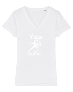 YOGA Tricou mânecă scurtă guler V Damă Evoker