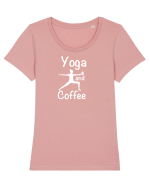 YOGA Tricou mânecă scurtă guler larg fitted Damă Expresser