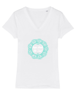 YOGA Tricou mânecă scurtă guler V Damă Evoker