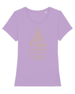 YOGA Tricou mânecă scurtă guler larg fitted Damă Expresser