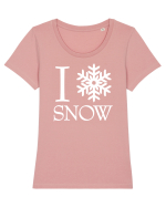 SNOW Tricou mânecă scurtă guler larg fitted Damă Expresser
