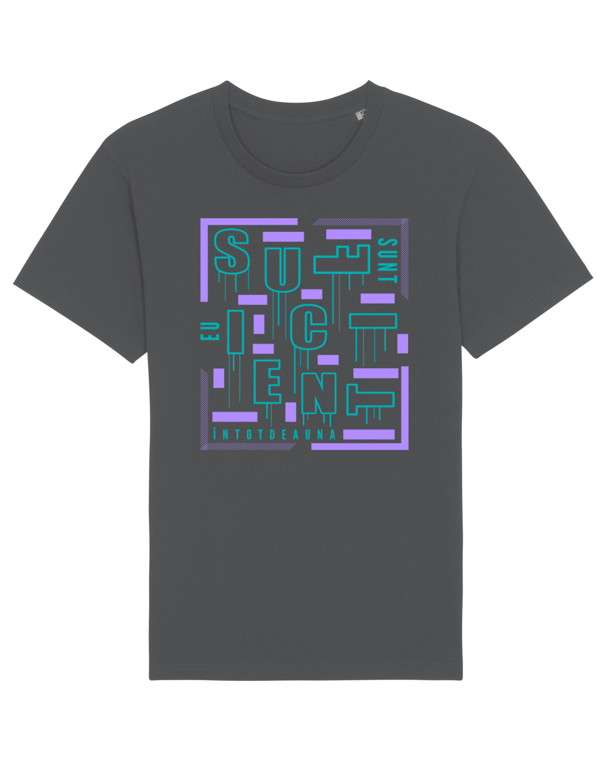 Tricou mânecă scurtă Unisex Rocker Anthracite
