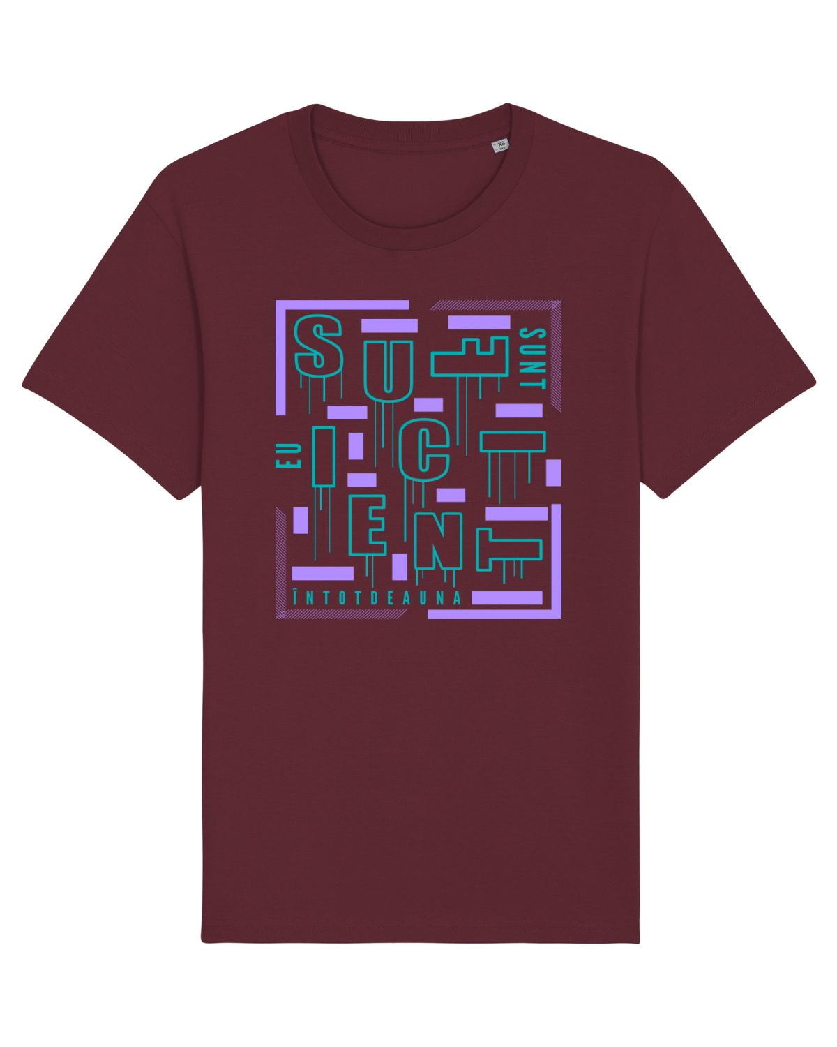 Tricou mânecă scurtă Unisex Rocker Burgundy