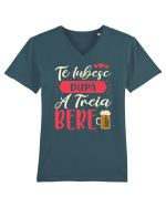 Te iubesc după a treia bere Tricou mânecă scurtă guler V Bărbat Presenter