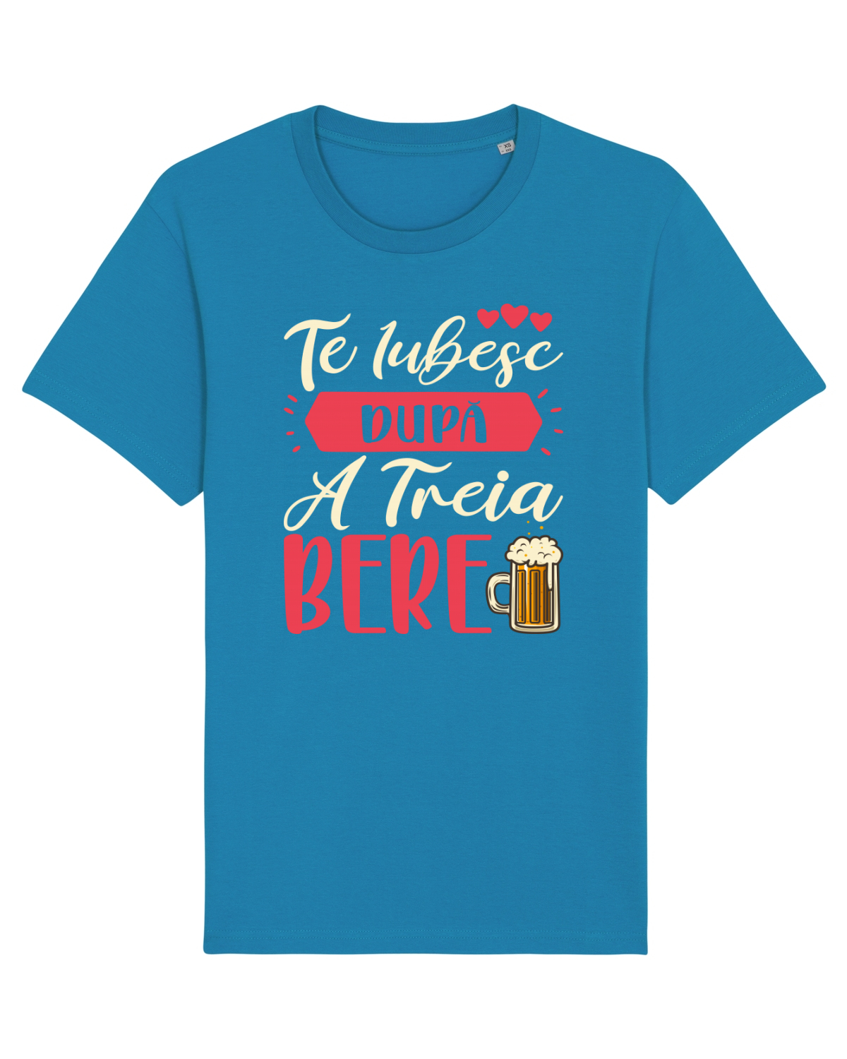 Tricou mânecă scurtă Unisex Rocker Azur