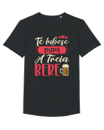 Te iubesc după a treia bere Tricou mânecă scurtă guler larg Bărbat Skater