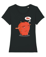 Red Bio worm apple Tricou mânecă scurtă guler larg fitted Damă Expresser