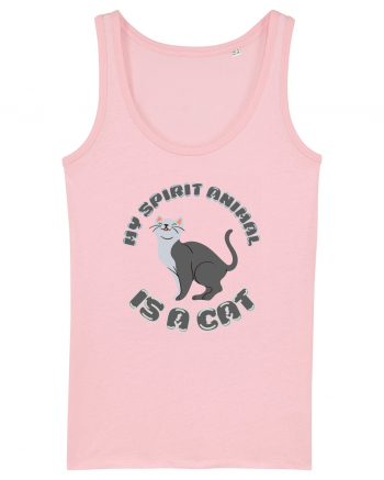 My Spirit Animal Is A Cat Cotton Pink