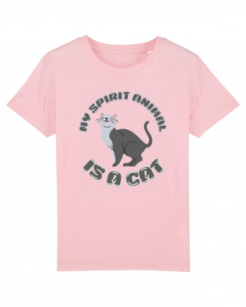 My Spirit Animal Is A Cat Cotton Pink