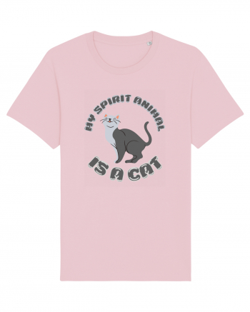 My Spirit Animal Is A Cat Cotton Pink