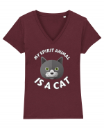 My Spirit Animal Is A Cat Tricou mânecă scurtă guler V Damă Evoker