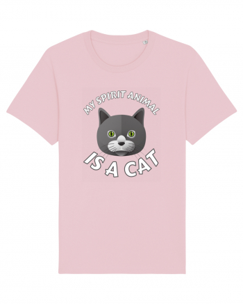 My Spirit Animal Is A Cat Cotton Pink