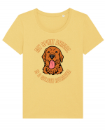 My Spirit Animal Is A Golden Retriever  Tricou mânecă scurtă guler larg fitted Damă Expresser