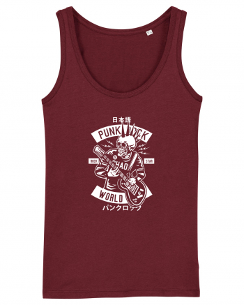 Punk Rock Skull White Burgundy