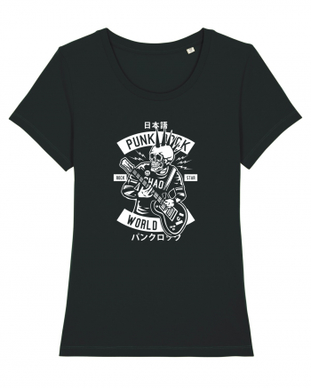 Punk Rock Skull White Black