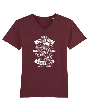 Punk Rock Skull White Burgundy