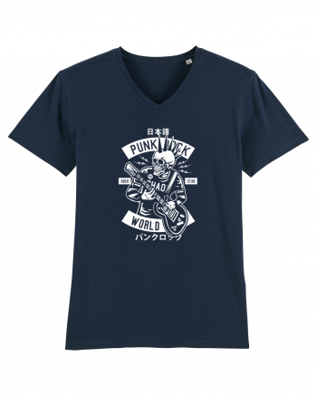 Punk Rock Skull White French Navy