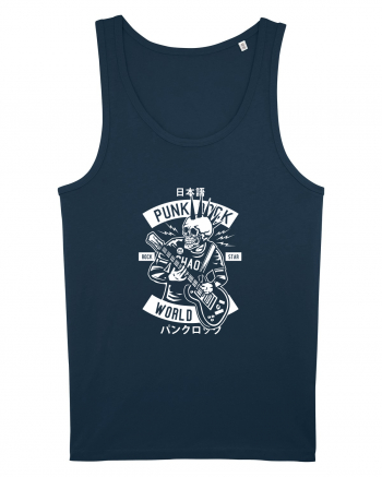 Punk Rock Skull White Navy