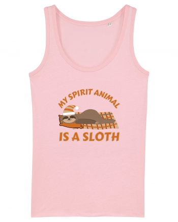 My Spirit Animal Is A Sloth Cotton Pink