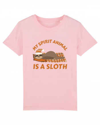 My Spirit Animal Is A Sloth Cotton Pink