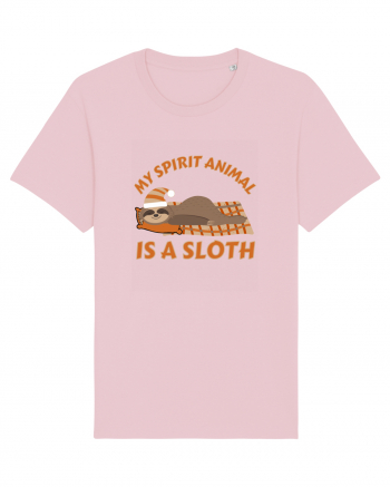 My Spirit Animal Is A Sloth Cotton Pink