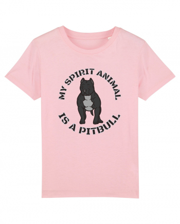 My Spirit Animal Is A Pitbull Cotton Pink