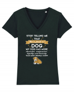 DOG Tricou mânecă scurtă guler V Damă Evoker