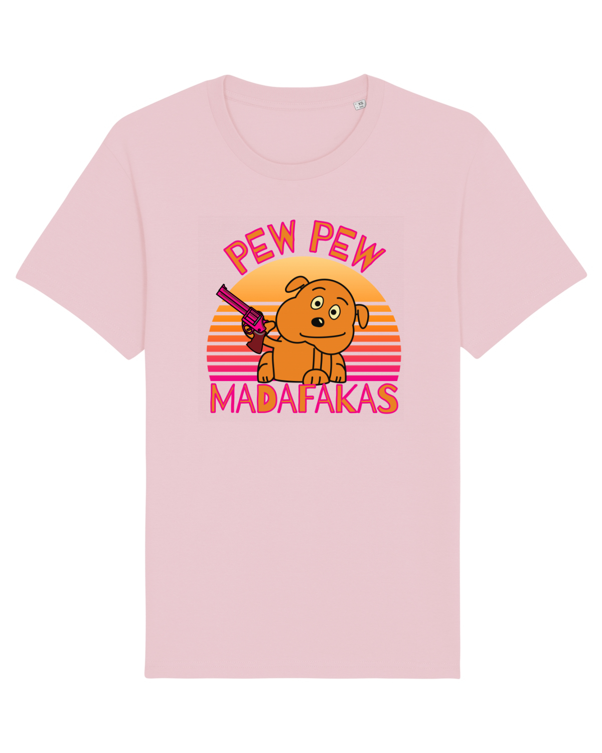 Tricou mânecă scurtă Unisex Rocker Cotton Pink