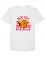 Pew Pew Dog Tricou mânecă scurtă guler larg Bărbat Skater