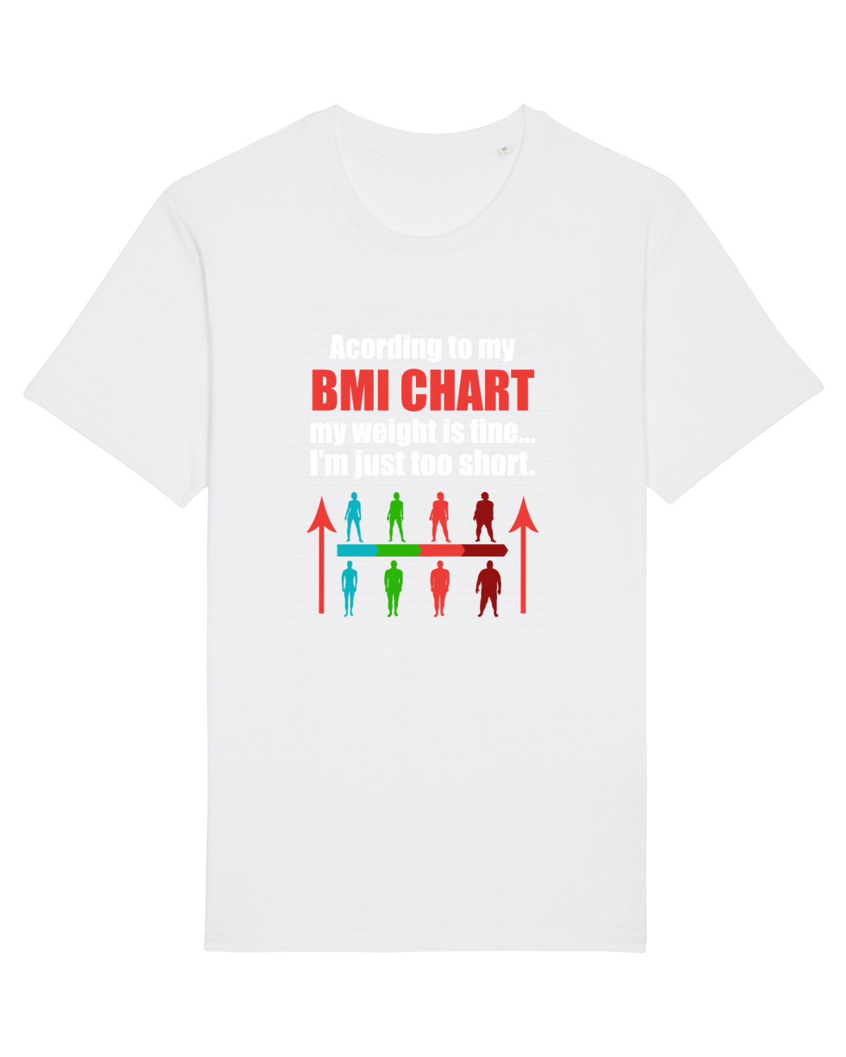 Tricou mânecă scurtă Unisex Rocker White