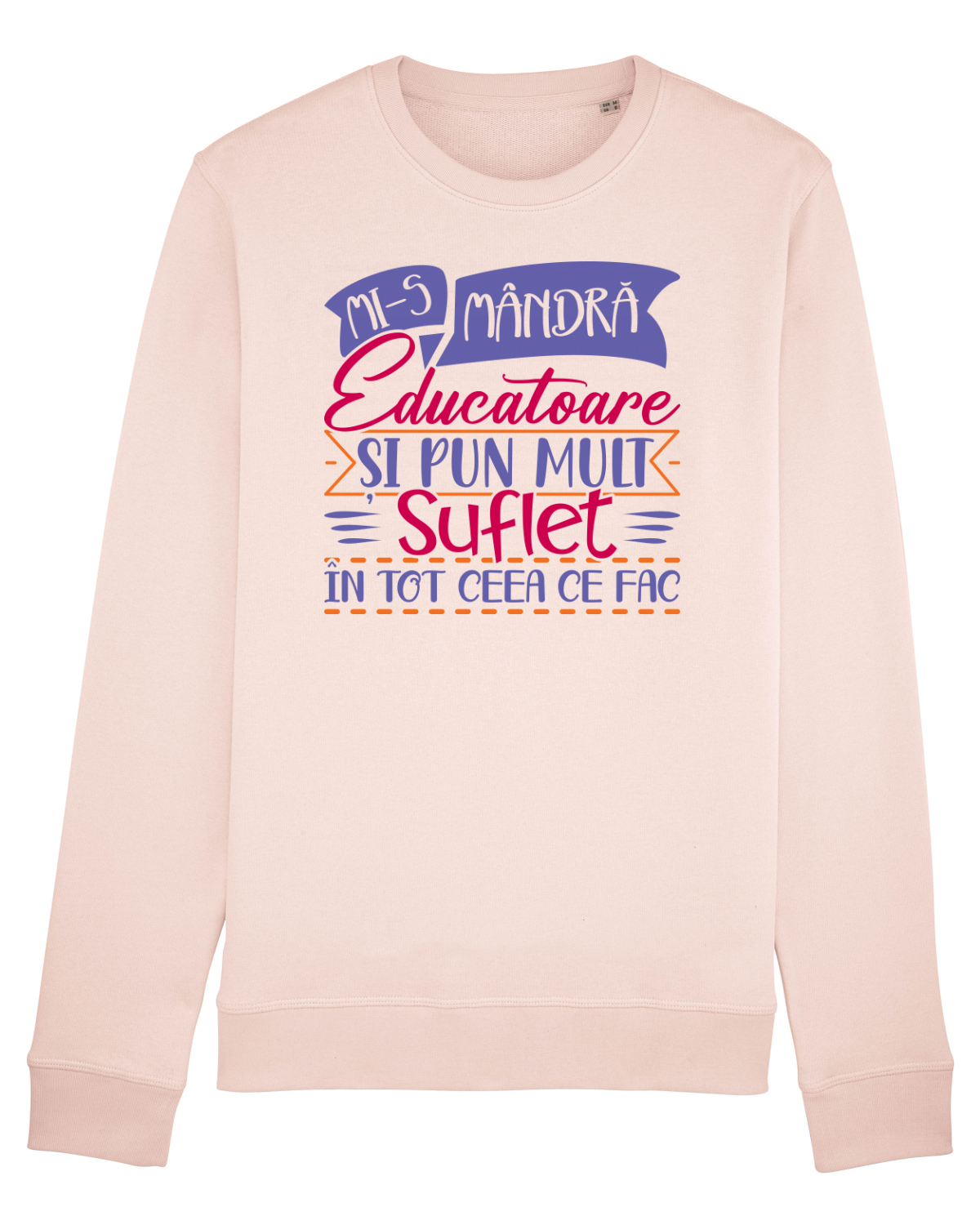 Bluză mânecă lungă Unisex Rise Candy Pink