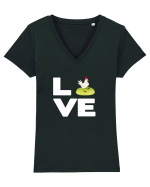 LOVE Tricou mânecă scurtă guler V Damă Evoker