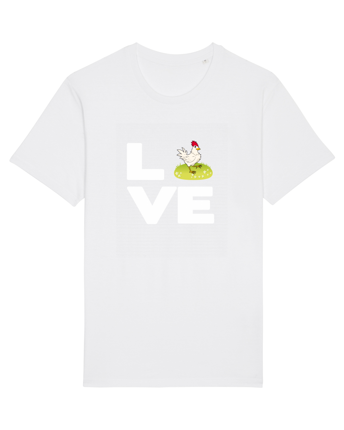 Tricou mânecă scurtă Unisex Rocker White