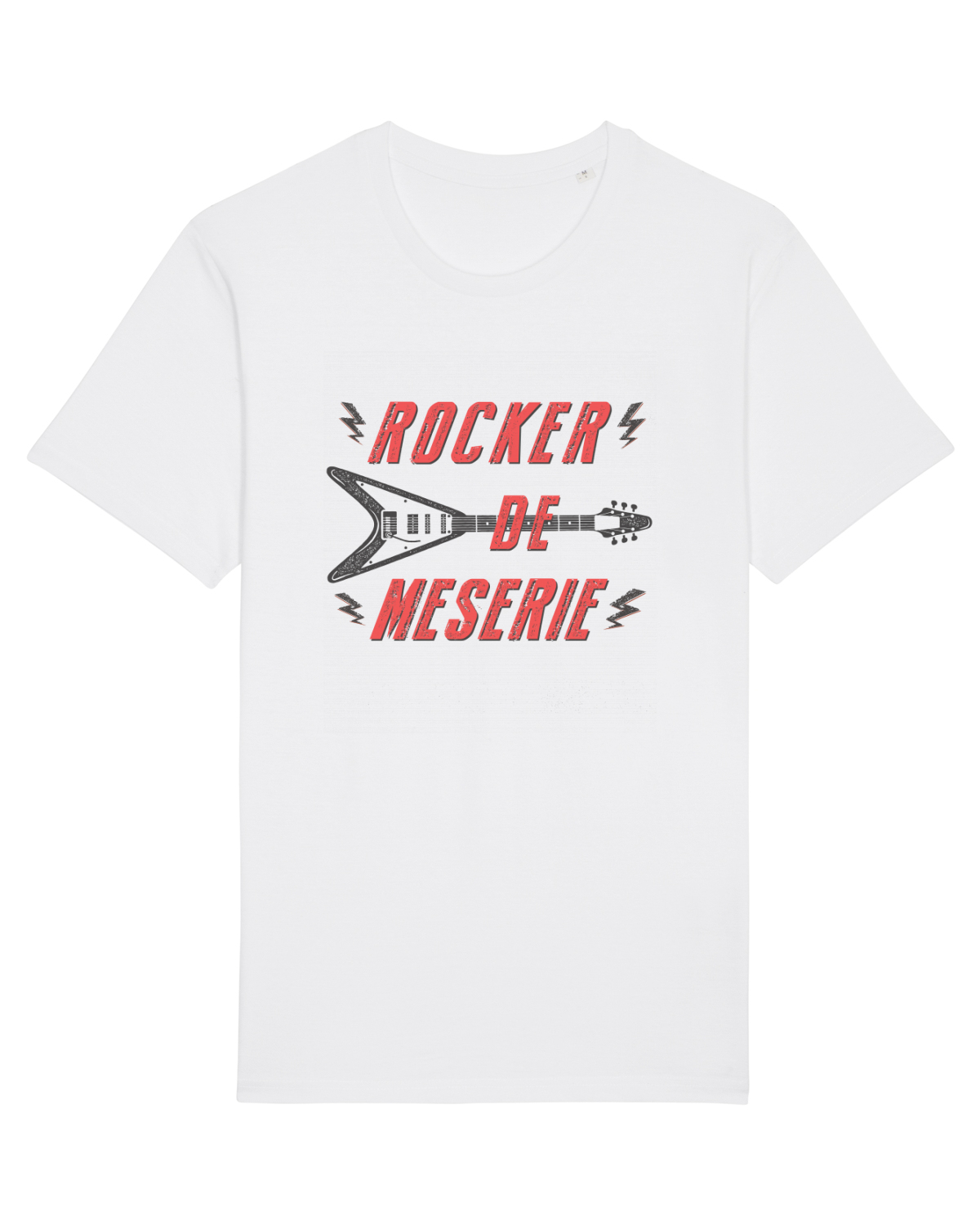 Tricou mânecă scurtă Unisex Rocker White