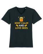 BEES Tricou mânecă scurtă guler V Bărbat Presenter