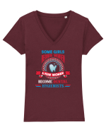 DENTAL HYGIENIST Tricou mânecă scurtă guler V Damă Evoker