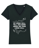 MUSIC Tricou mânecă scurtă guler V Damă Evoker