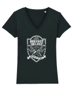 Ride Fast or Die Last Garrage White Tricou mânecă scurtă guler V Damă Evoker