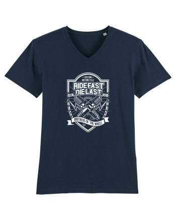 Ride Fast or Die Last Garrage White French Navy