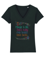 MUSIC Tricou mânecă scurtă guler V Damă Evoker