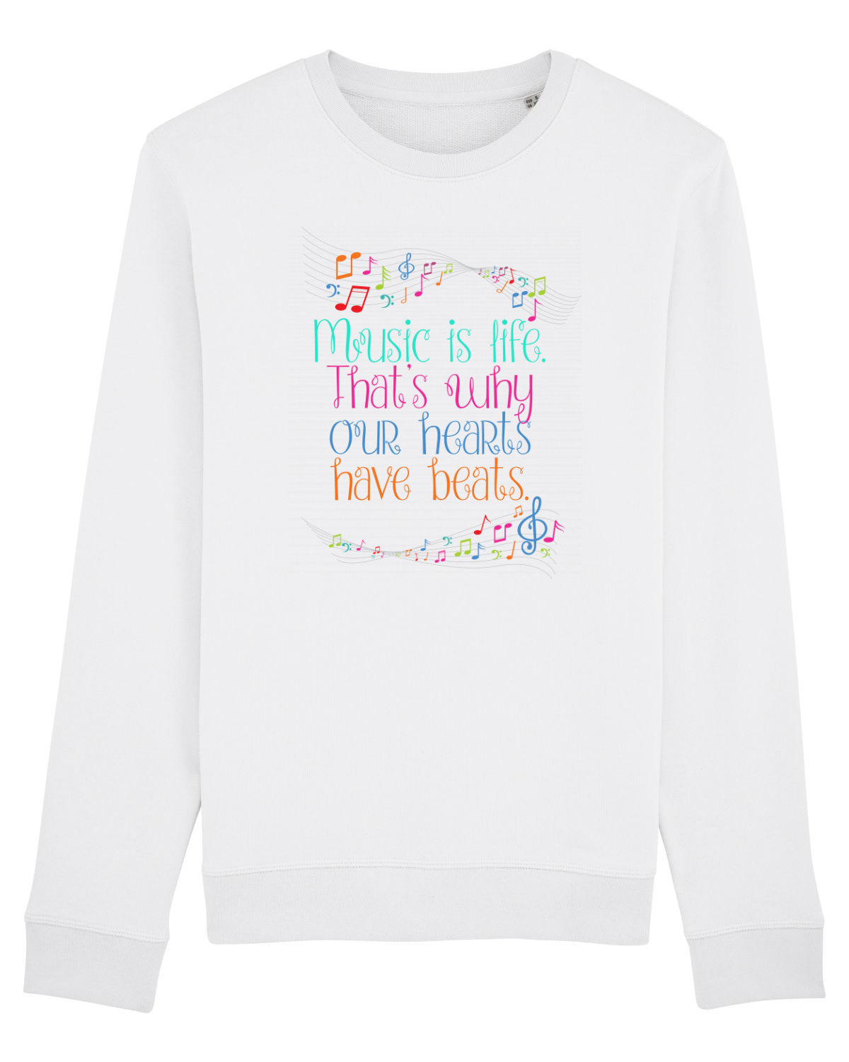 Bluză mânecă lungă Unisex Rise White